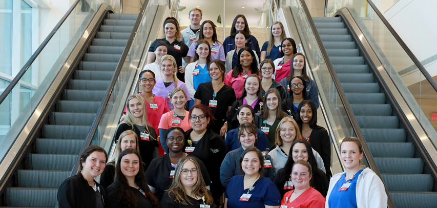 A group shot of the 2023–2024 class of Nursing residents.