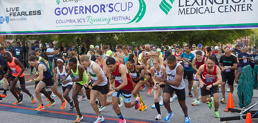 Runners at the start of LMC’s annual Governor’s Cup Running Festival.